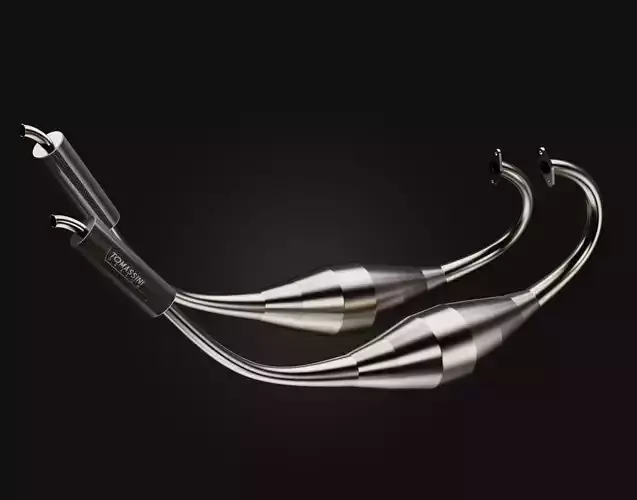 2 Stroke Moto2 Full Racing Exhaust CAD file Step