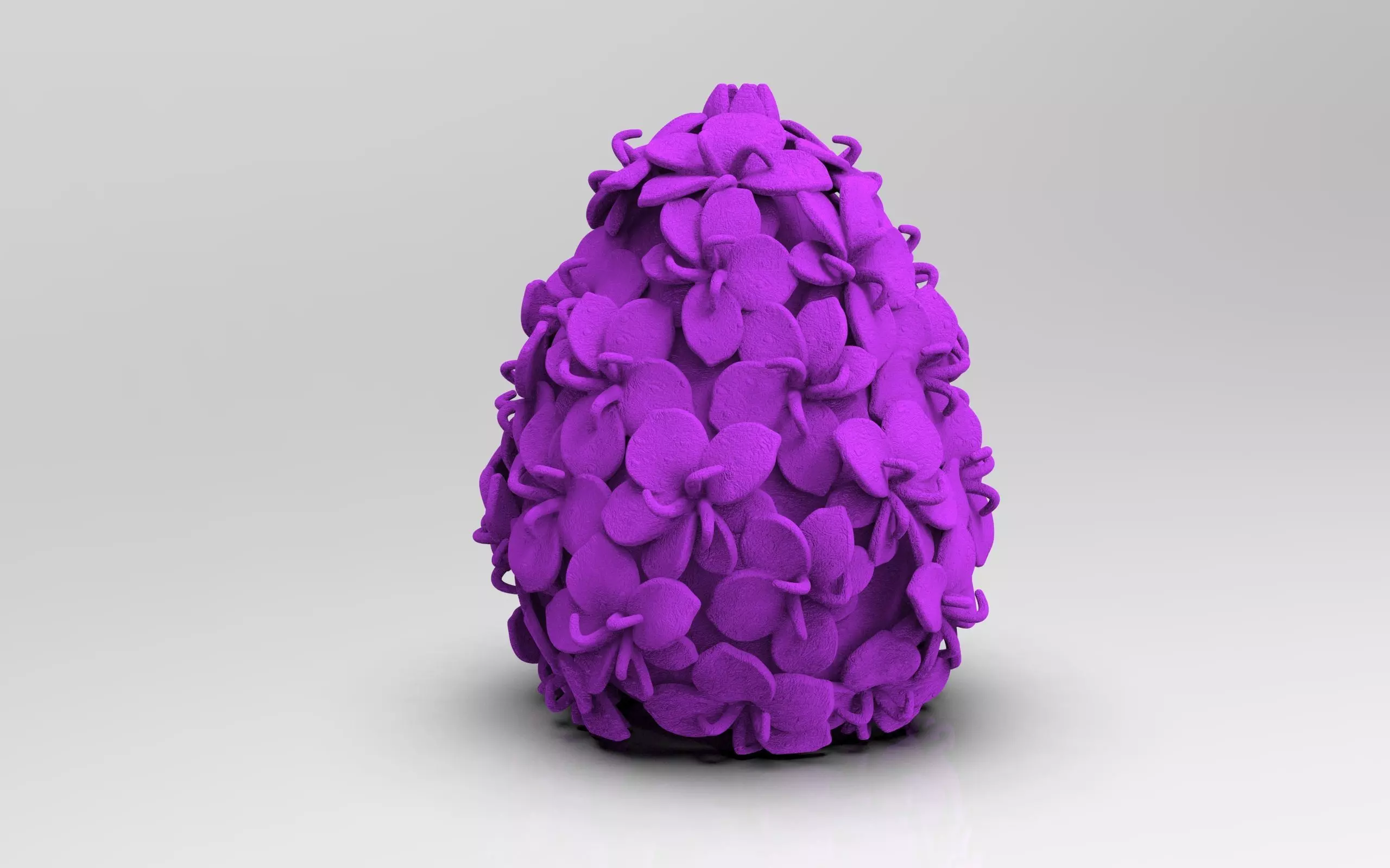 purple flowers 3D print model