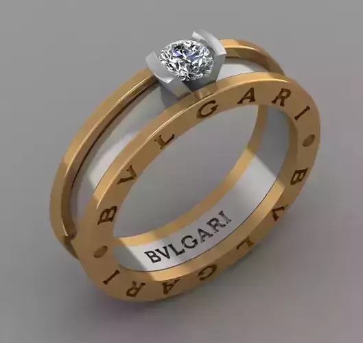 BVLGARI Ring with Diamond 4mm