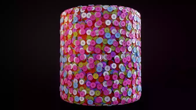 Seamless Buttons Collection PBR Material Textures Texture