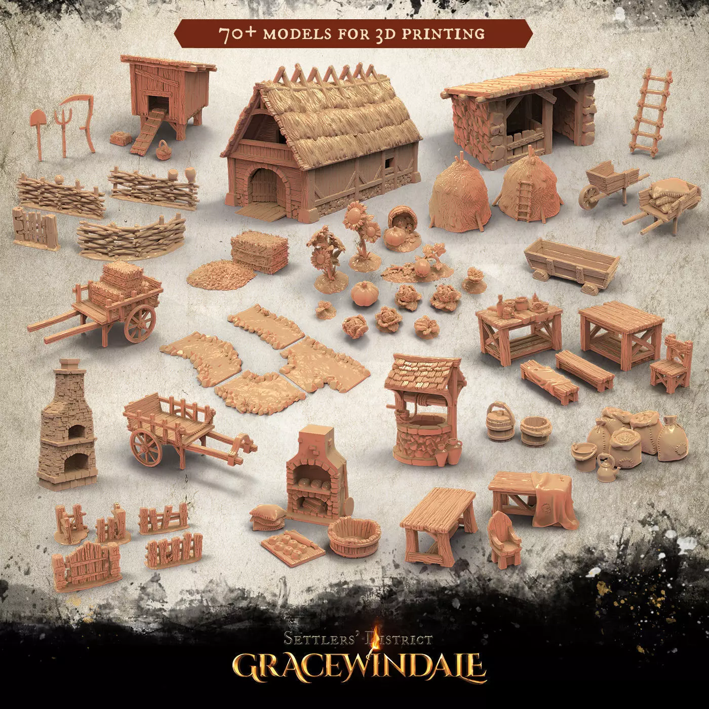 Gracewindale - Farmstead 3D Model Collection_0