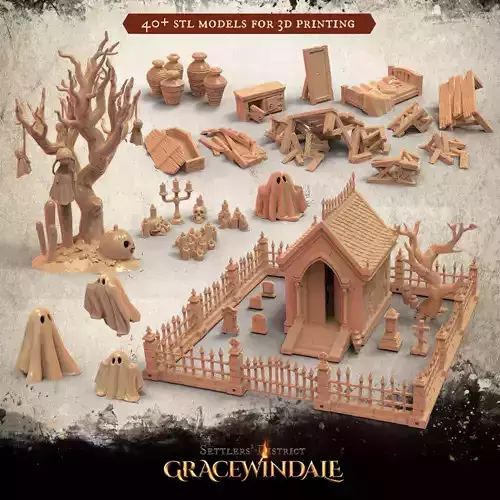 Gracewindale - Haunted Scenery 3D Model Collection