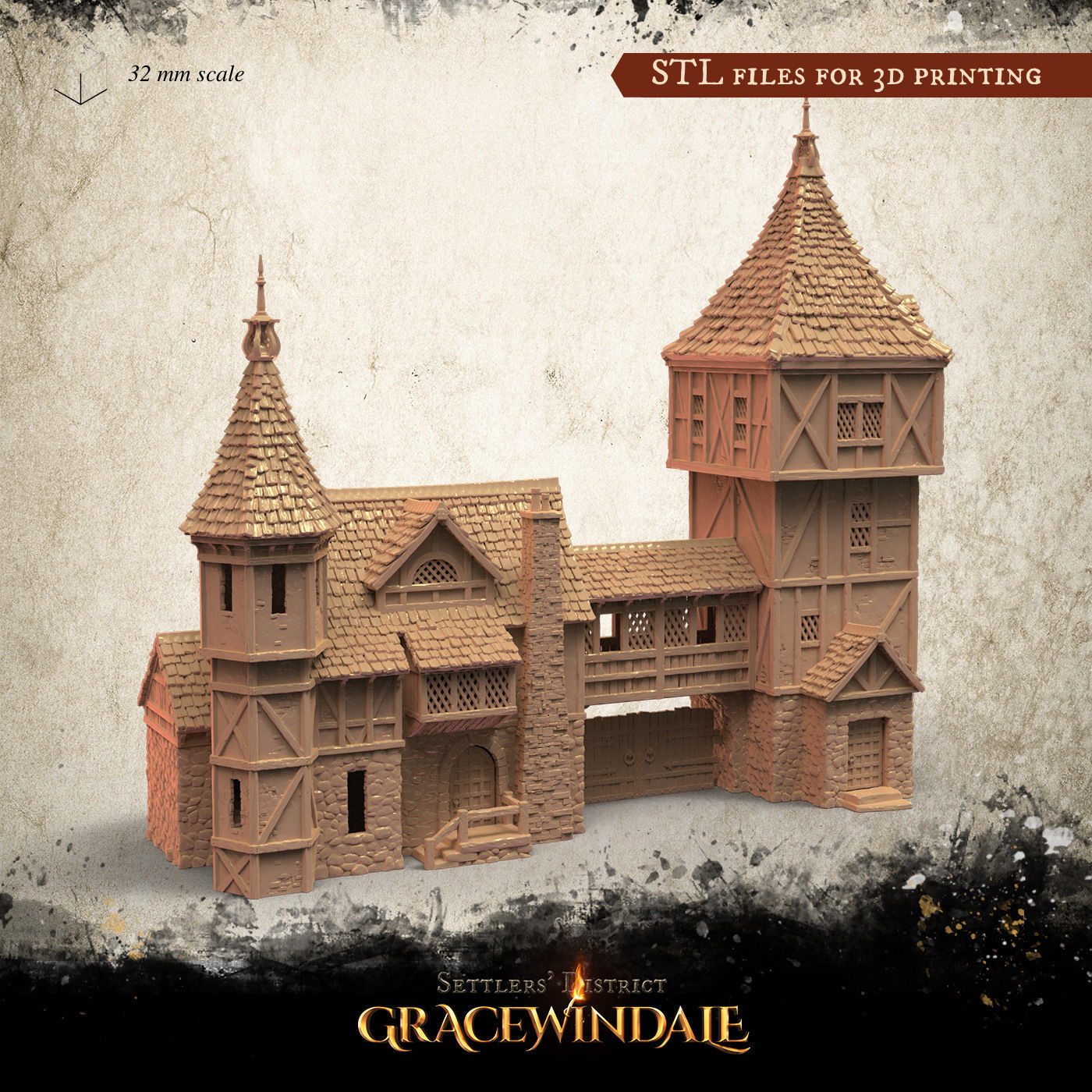 Gracewindale - Town Buildings 3D Model Collection_2