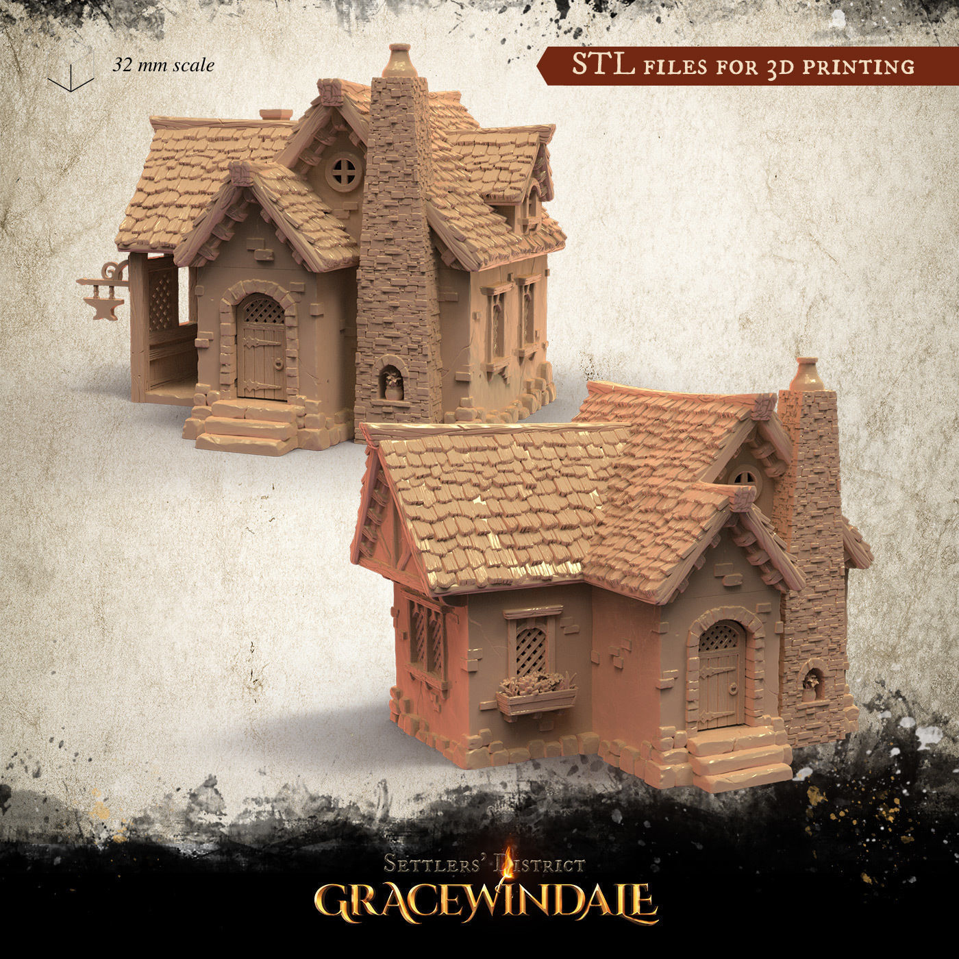 Gracewindale - Town Buildings 3D Model Collection_4