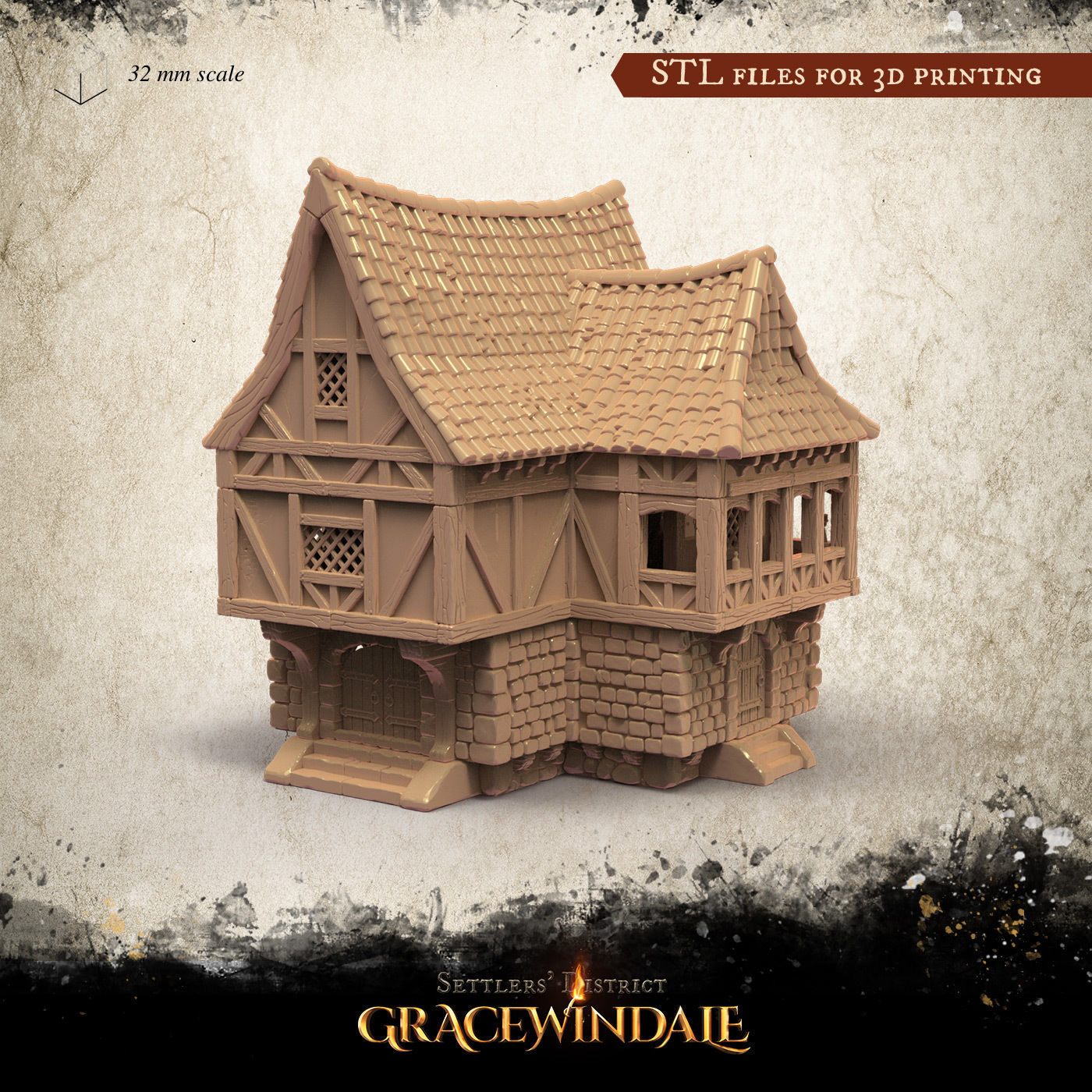 Gracewindale - Town Buildings 3D Model Collection_13
