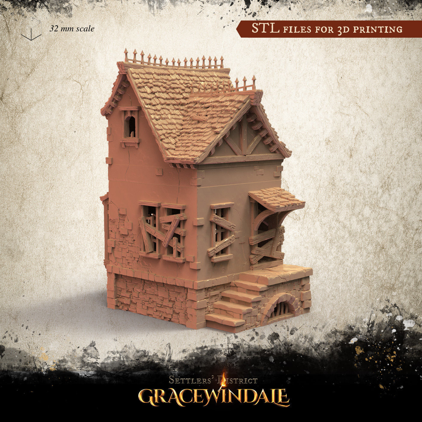 Gracewindale - Town Buildings 3D Model Collection_3