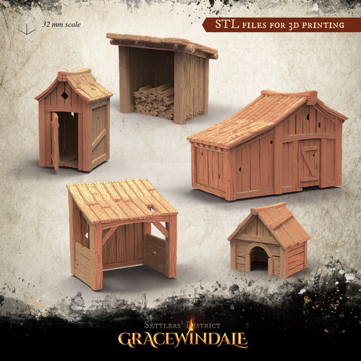 Gracewindale - Town Buildings 3D Model Collection_12