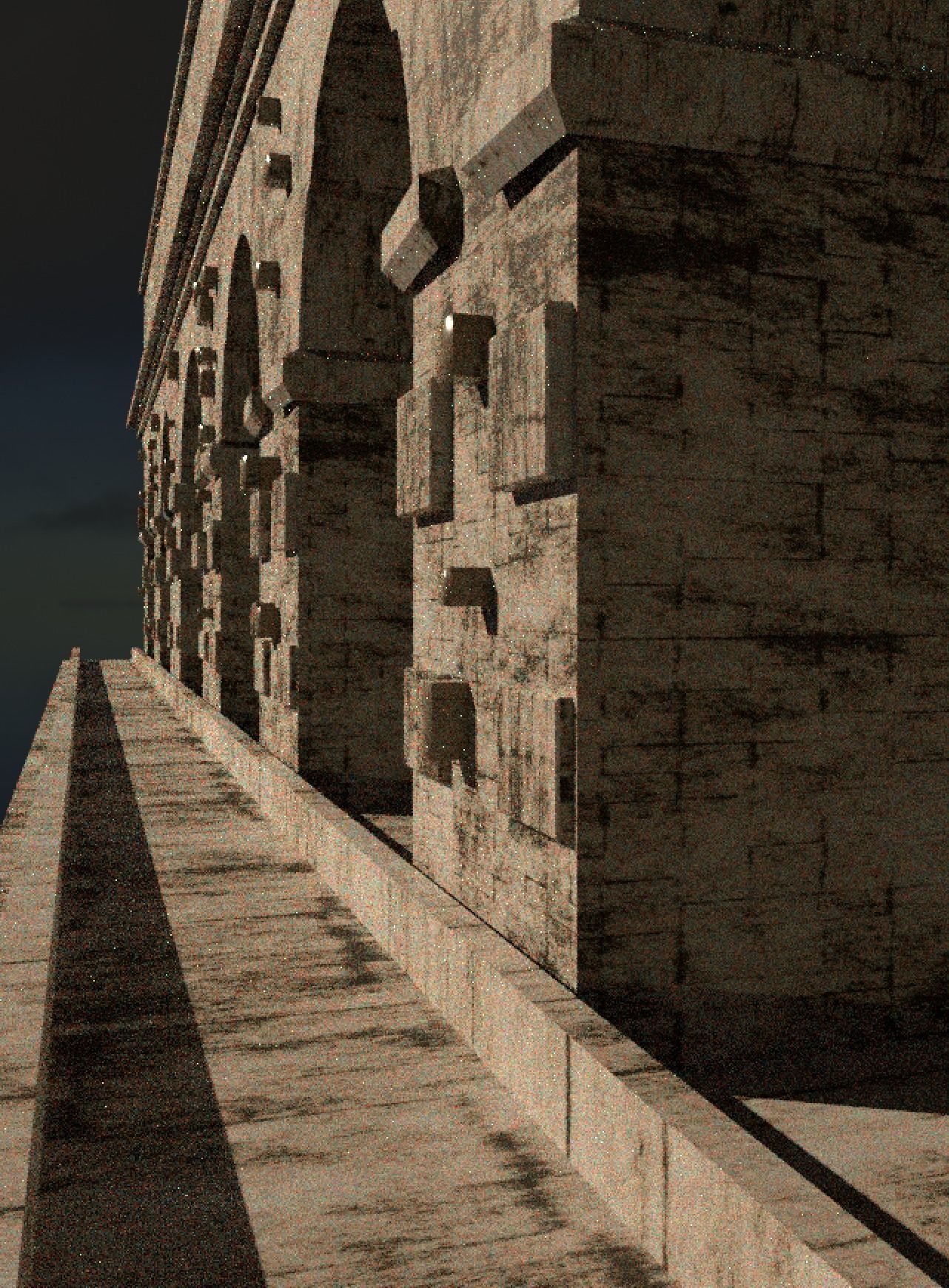 Bridge - Pont Du Gard Jump Animation 3D model_2