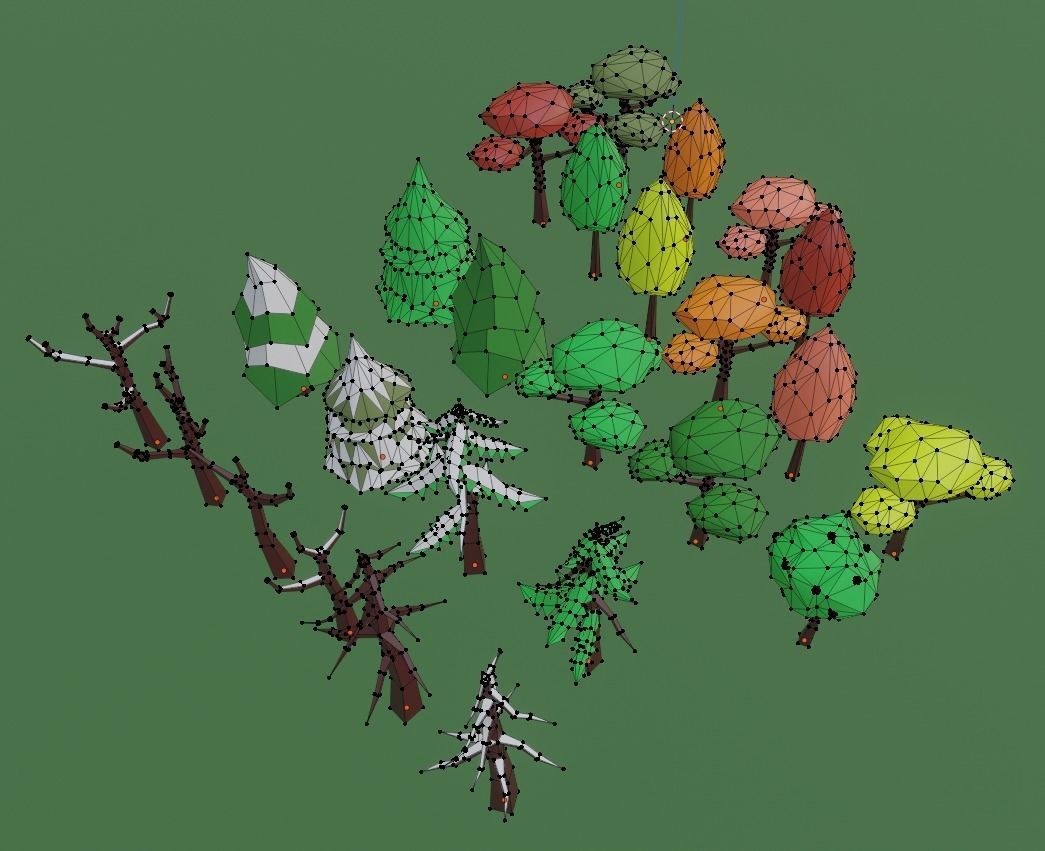 Landscape Assets Pack Low-poly 3D model_13