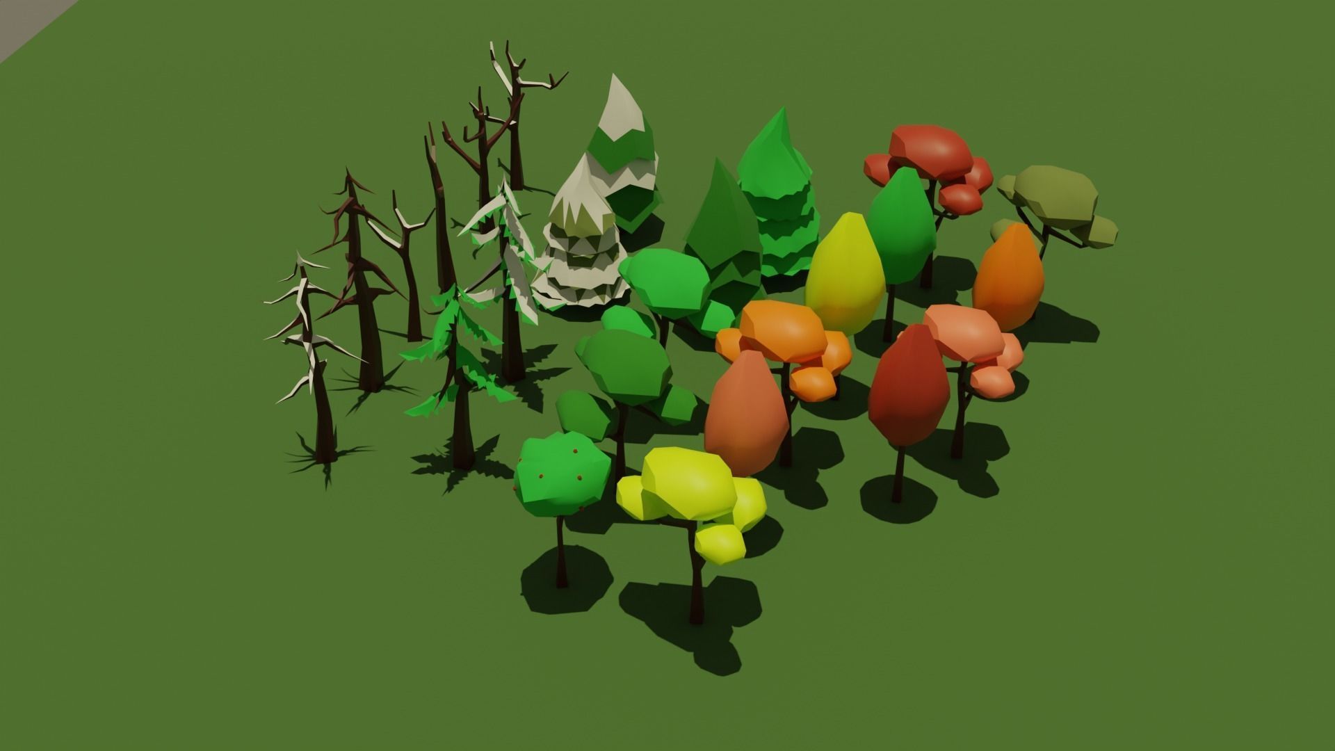 Landscape Assets Pack Low-poly 3D model_12