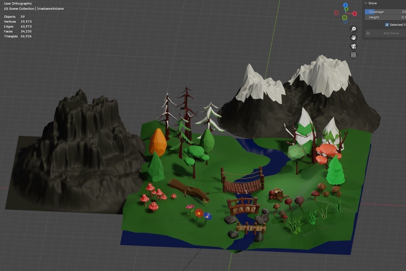 Landscape Assets Pack Low-poly 3D model_3