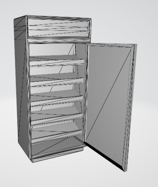 Animated Display Refrigerator  3D model_3