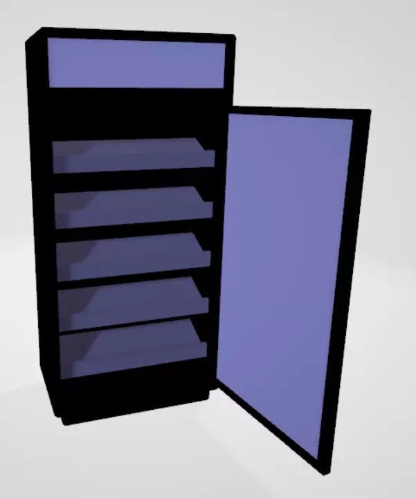 Animated Display Refrigerator  3D model_0