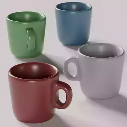 Coffee Mugs 4 Colors - Red Green Blue White