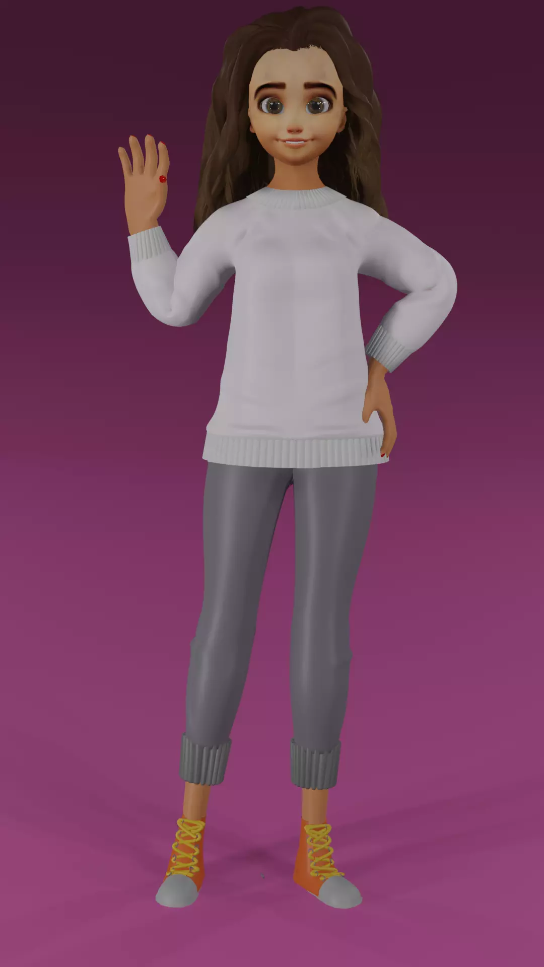 3d girl character Free 3D model