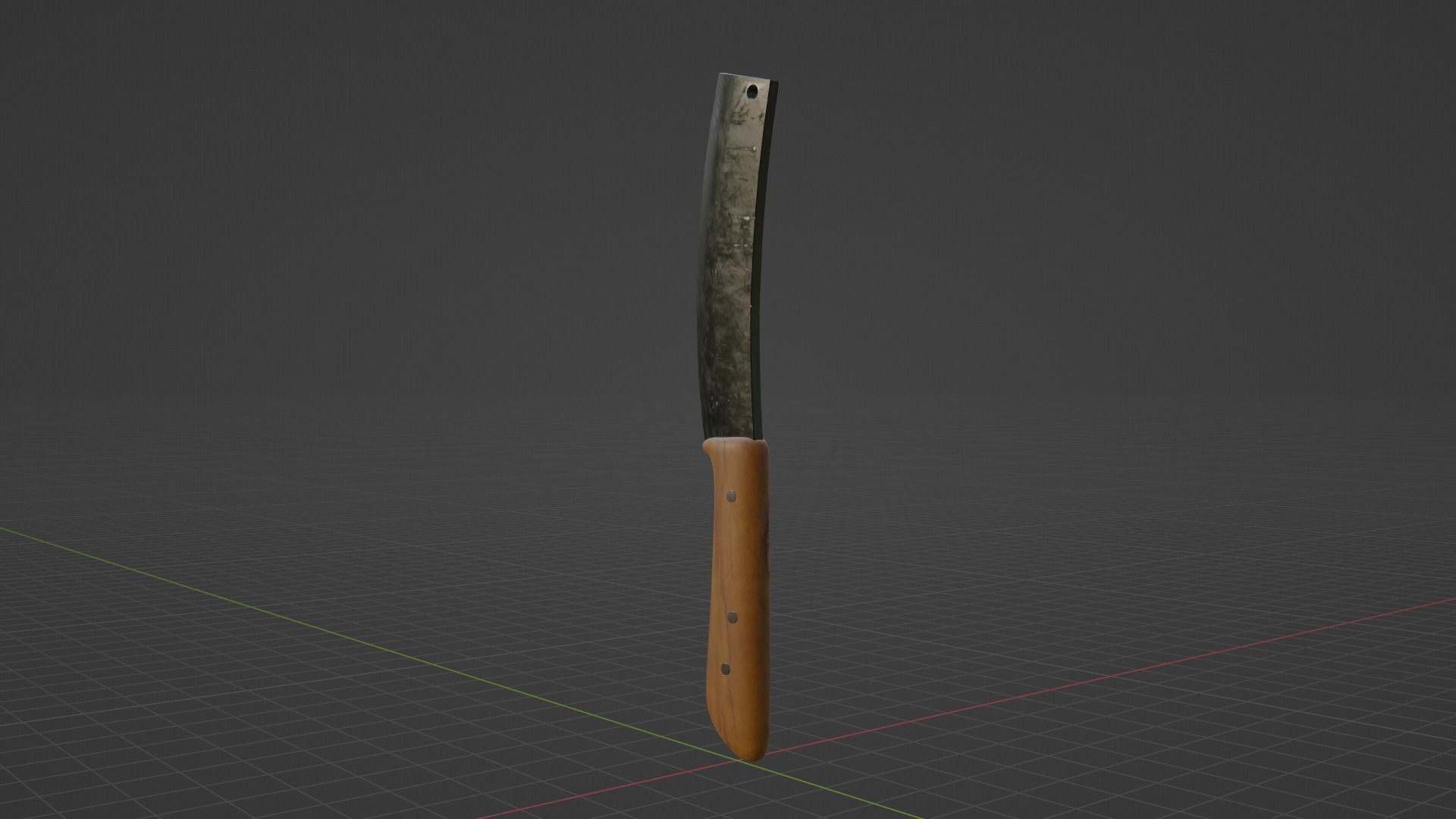 Hmong Knife Version 2 Low-poly 3D model_2