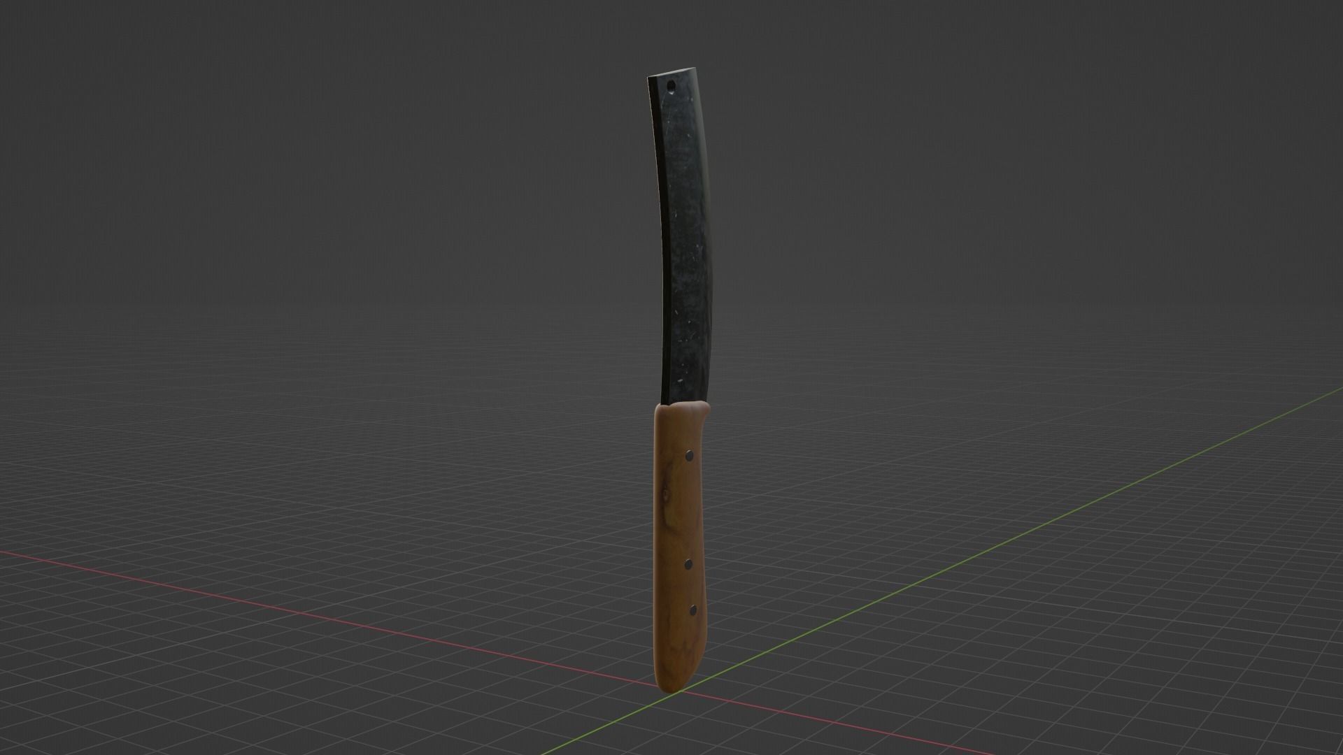 Hmong Knife Version 2 Low-poly 3D model_1