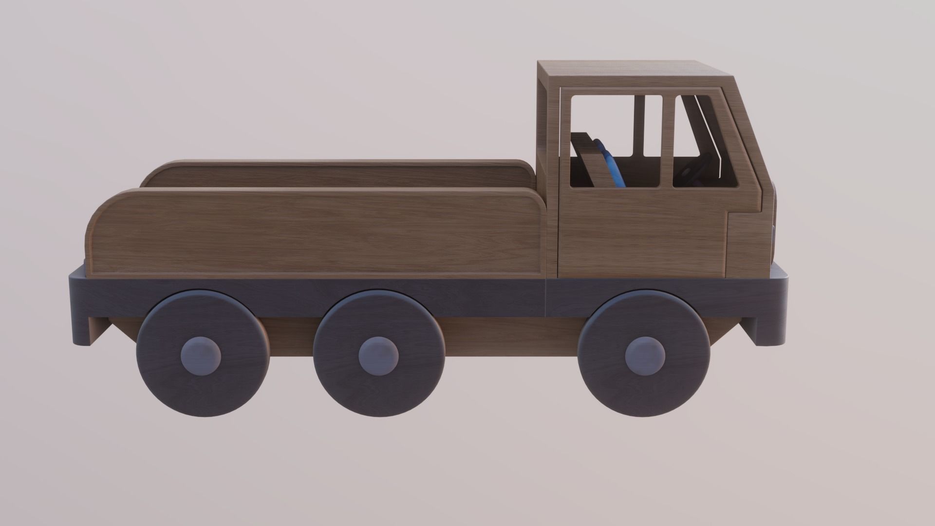WOODEN TOY TRUCK - RogueFilmProductions Low-poly 3D model_7