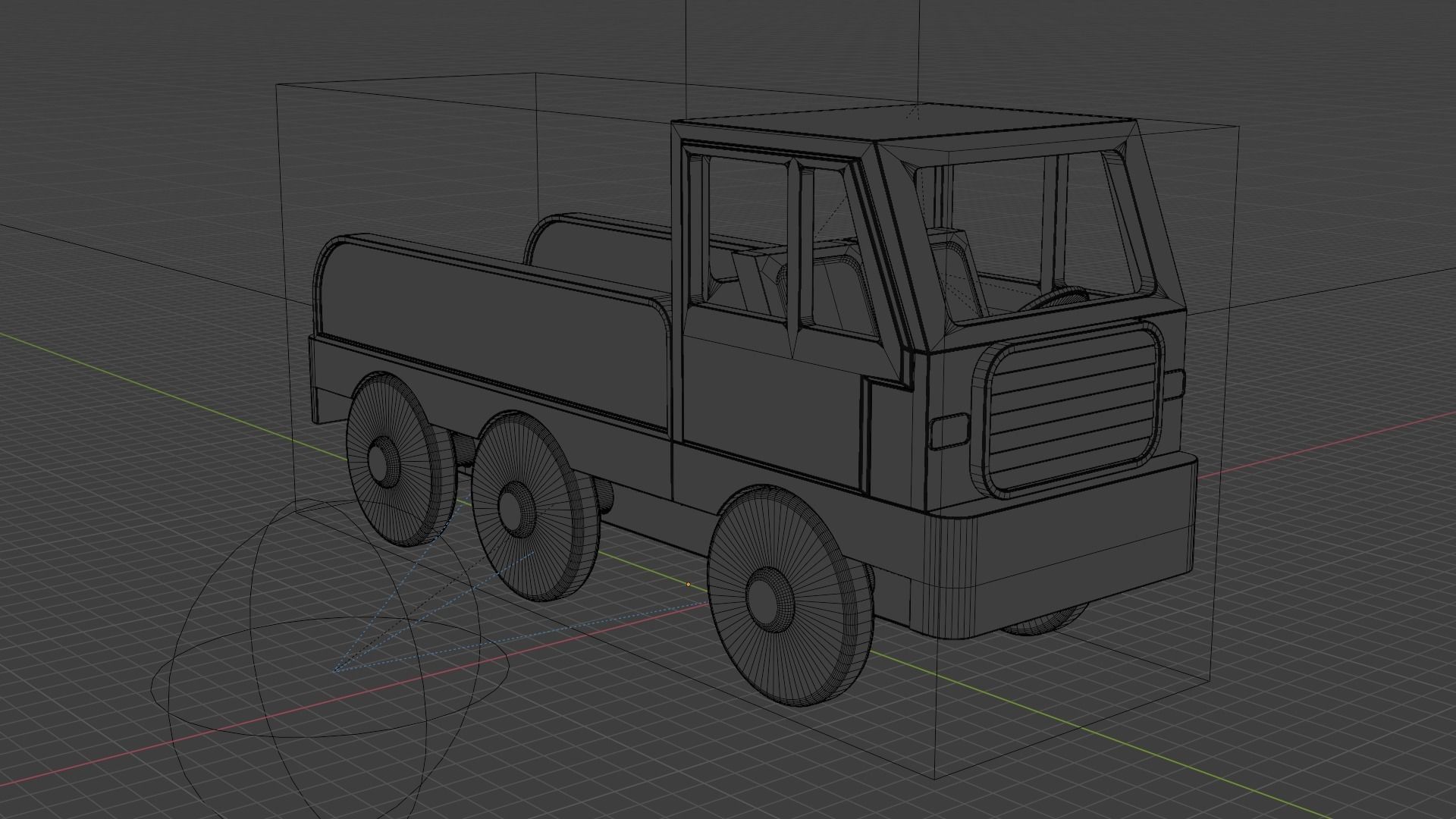 WOODEN TOY TRUCK - RogueFilmProductions Low-poly 3D model_12