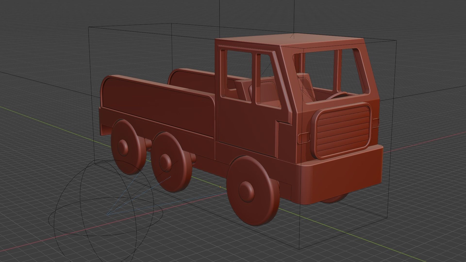 WOODEN TOY TRUCK - RogueFilmProductions Low-poly 3D model_11
