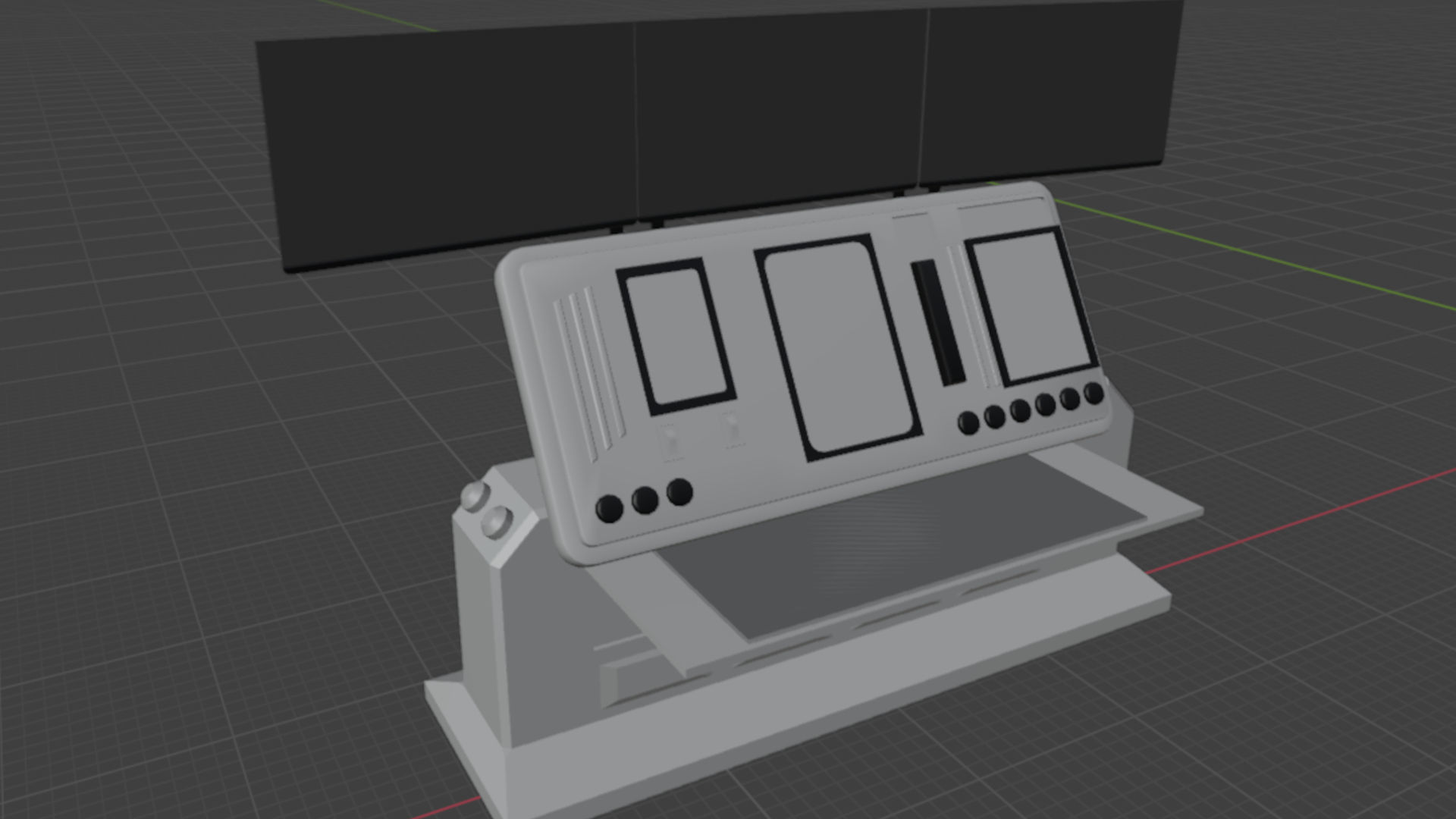 Sci-Fi Computer - Game Ready Low-poly 3D model_3
