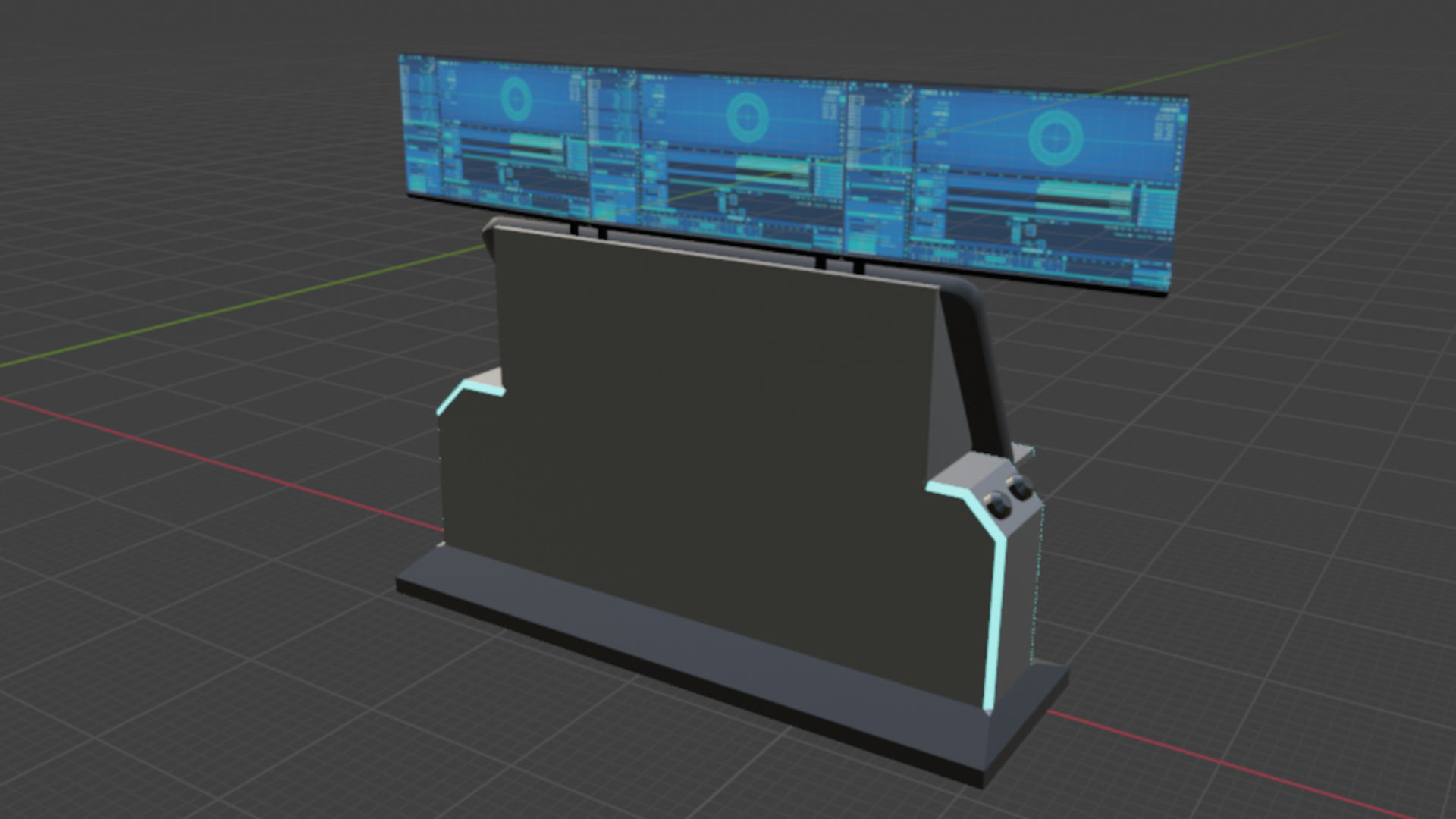 Sci-Fi Computer - Game Ready Low-poly 3D model_2