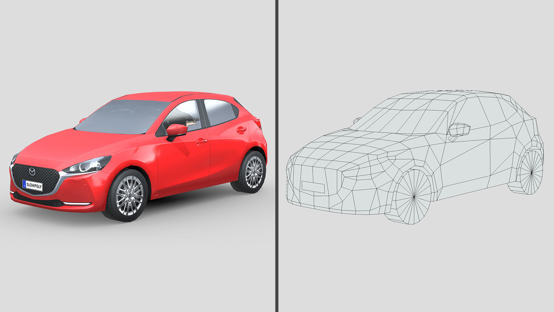 Low-Poly Car Pack 006 - City Cruiser 3D Model Collection_6