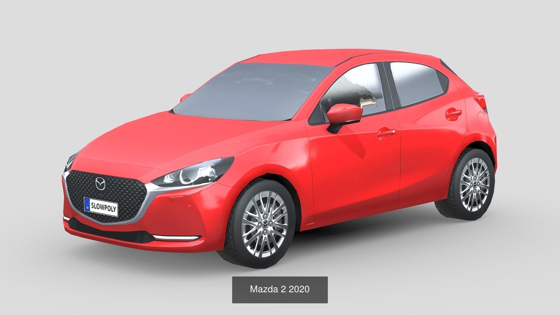 Low-Poly Car Pack 006 - City Cruiser 3D Model Collection_12