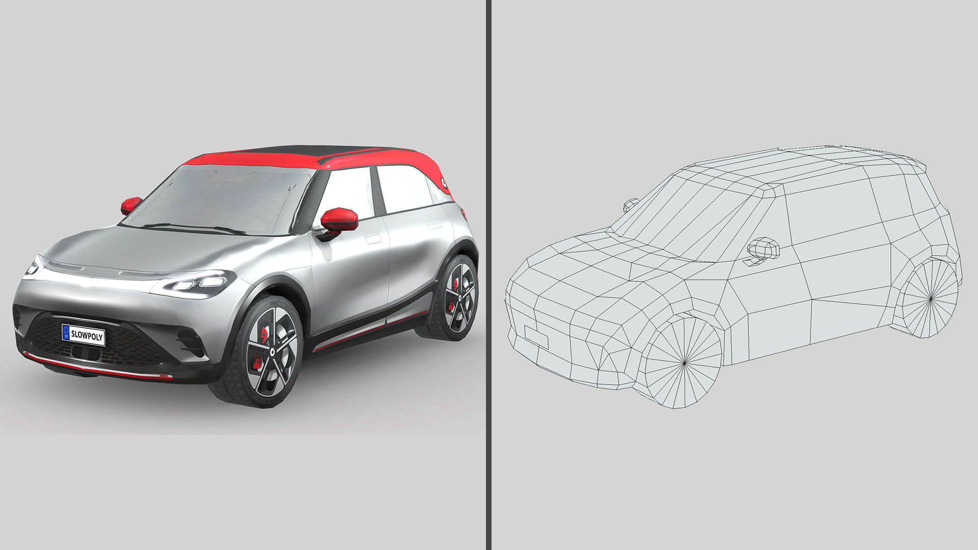 Low-Poly Car Pack 006 - City Cruiser 3D Model Collection_7