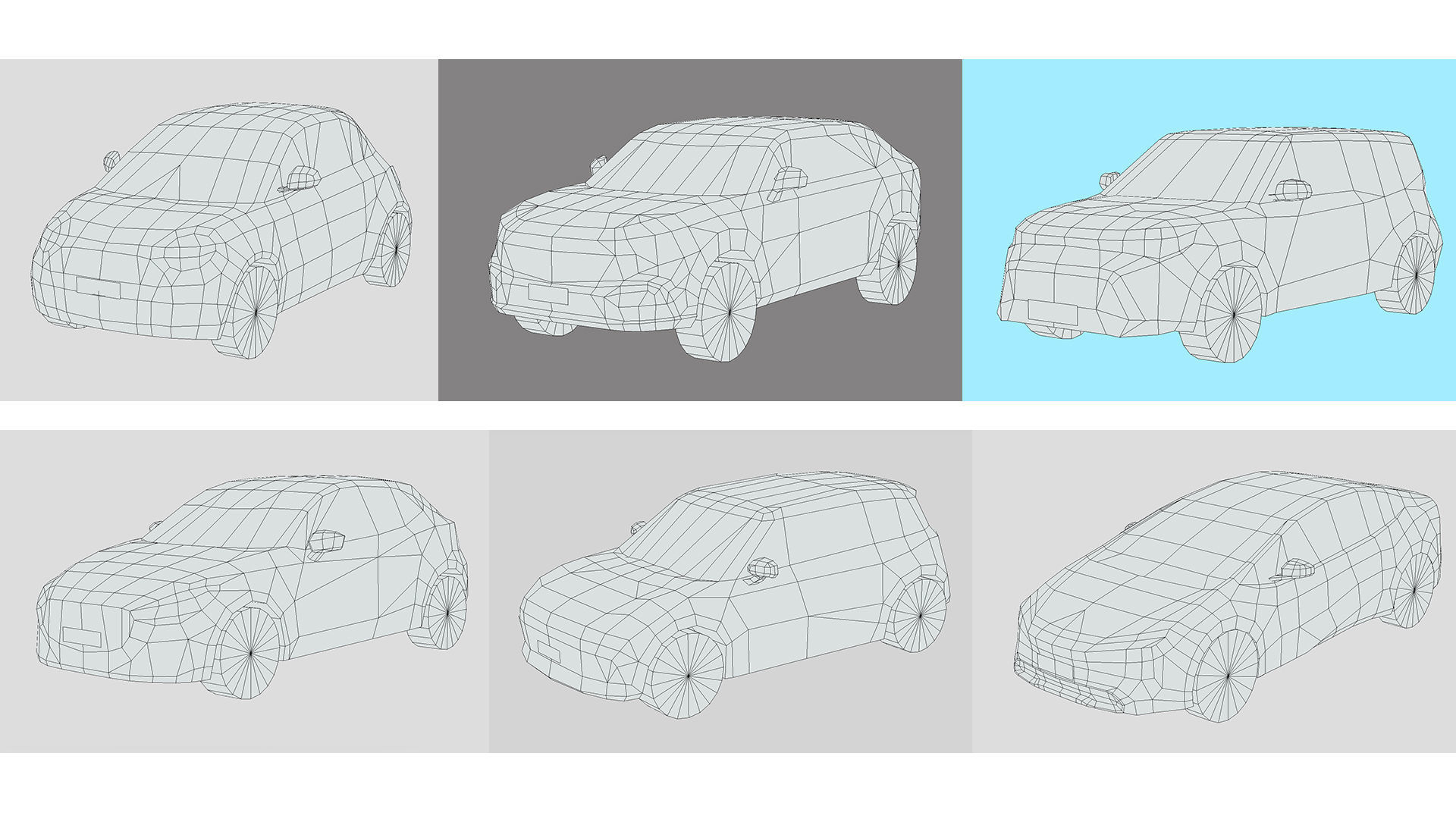 Low-Poly Car Pack 006 - City Cruiser 3D Model Collection_2