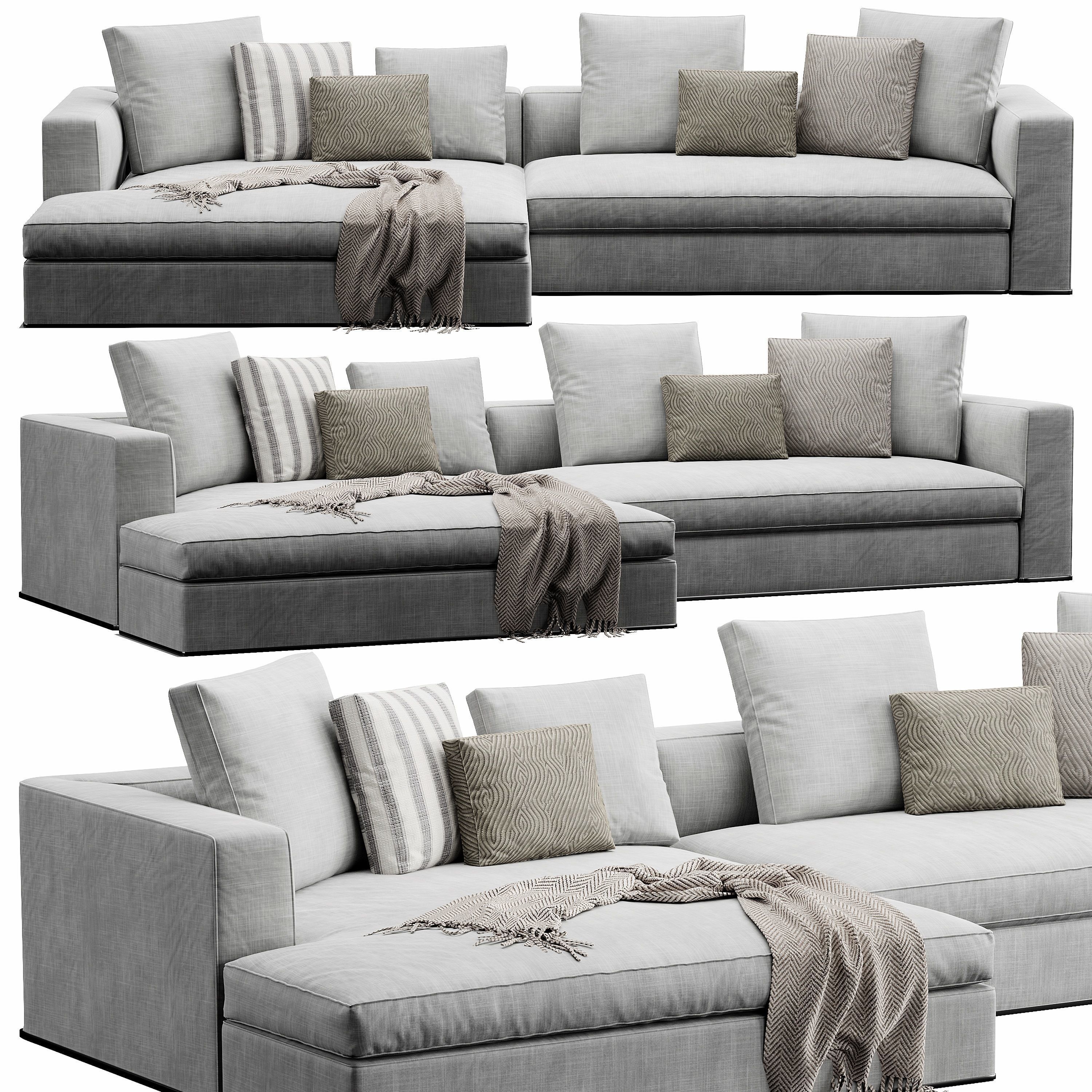 Powell Sofa 3D model_1