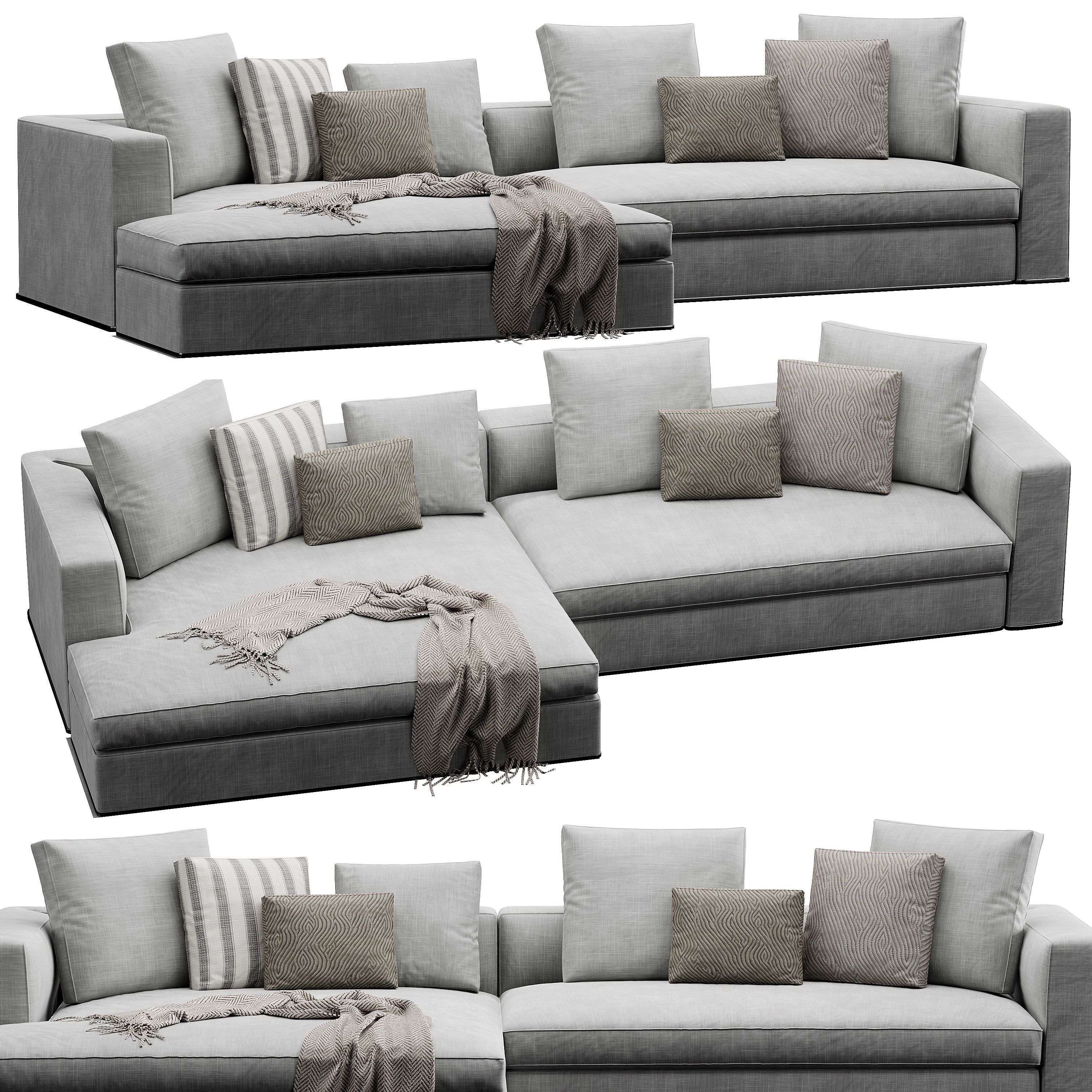 Powell Sofa 3D model_2