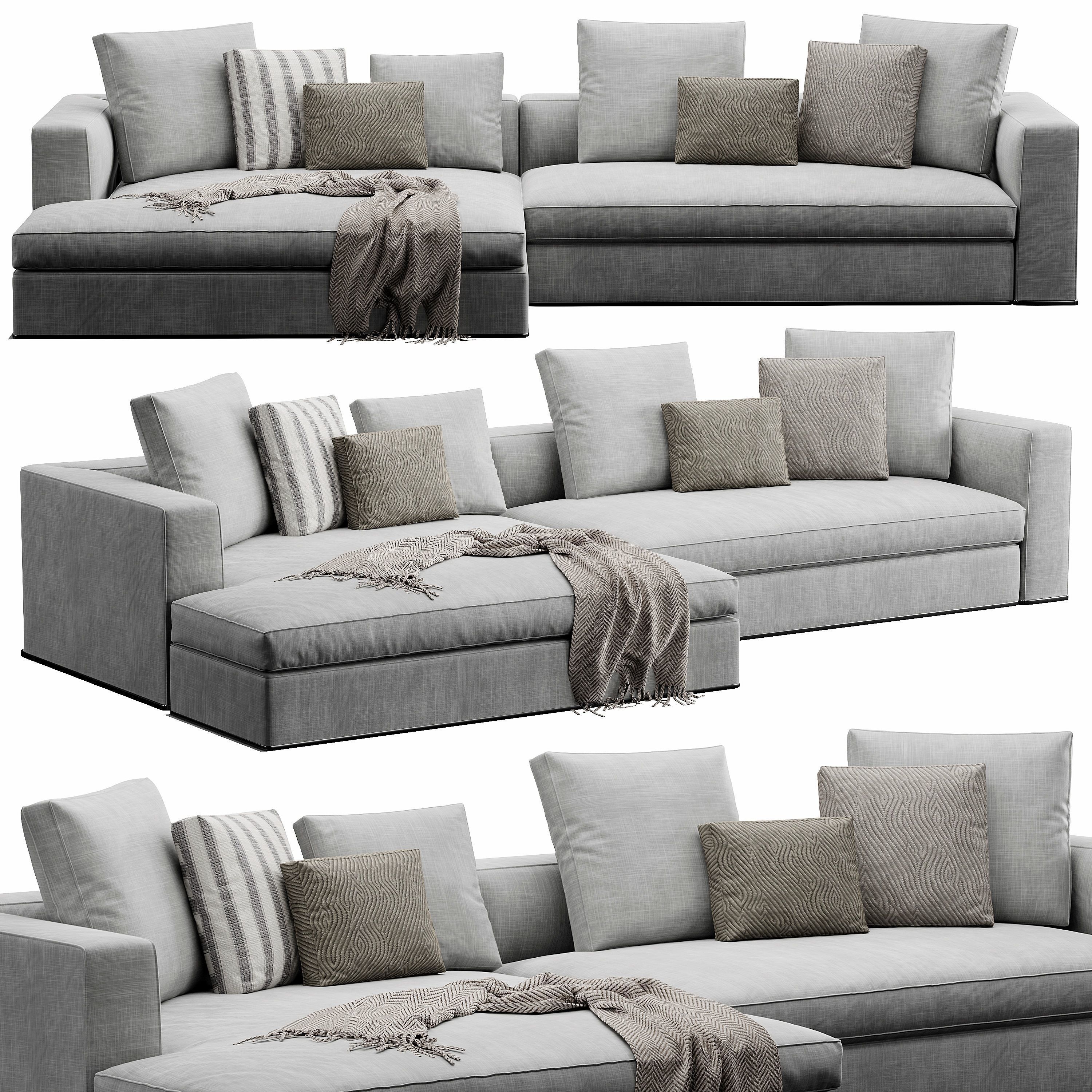 Powell Sofa 3D model_3
