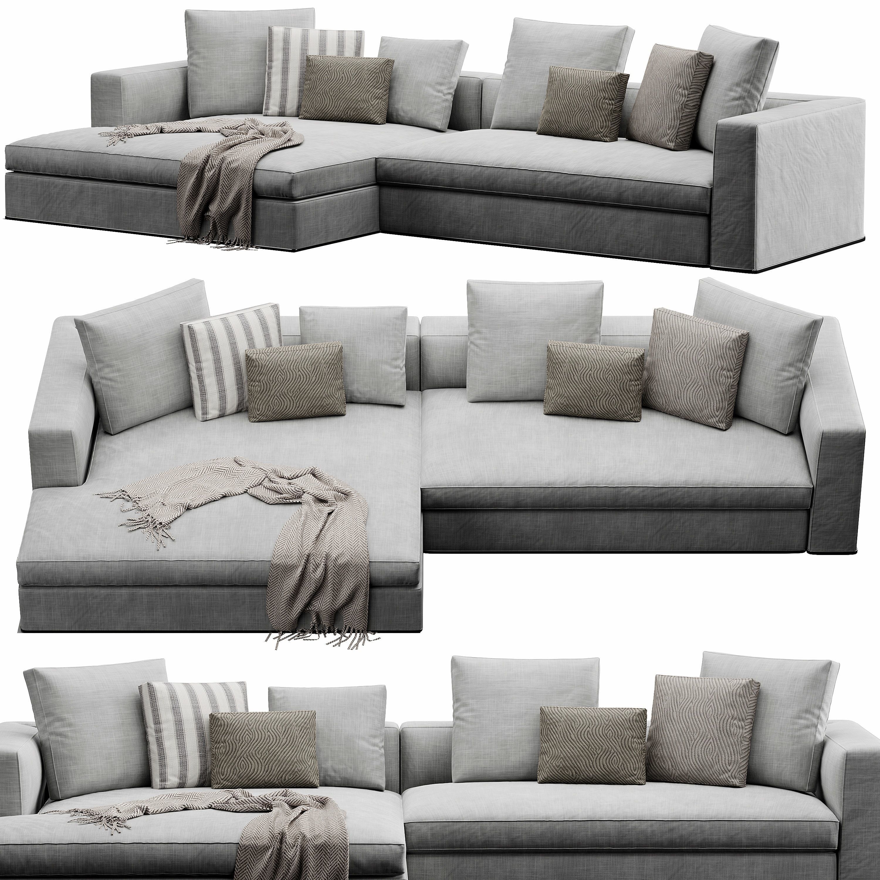 Powell Sofa 3D model_5