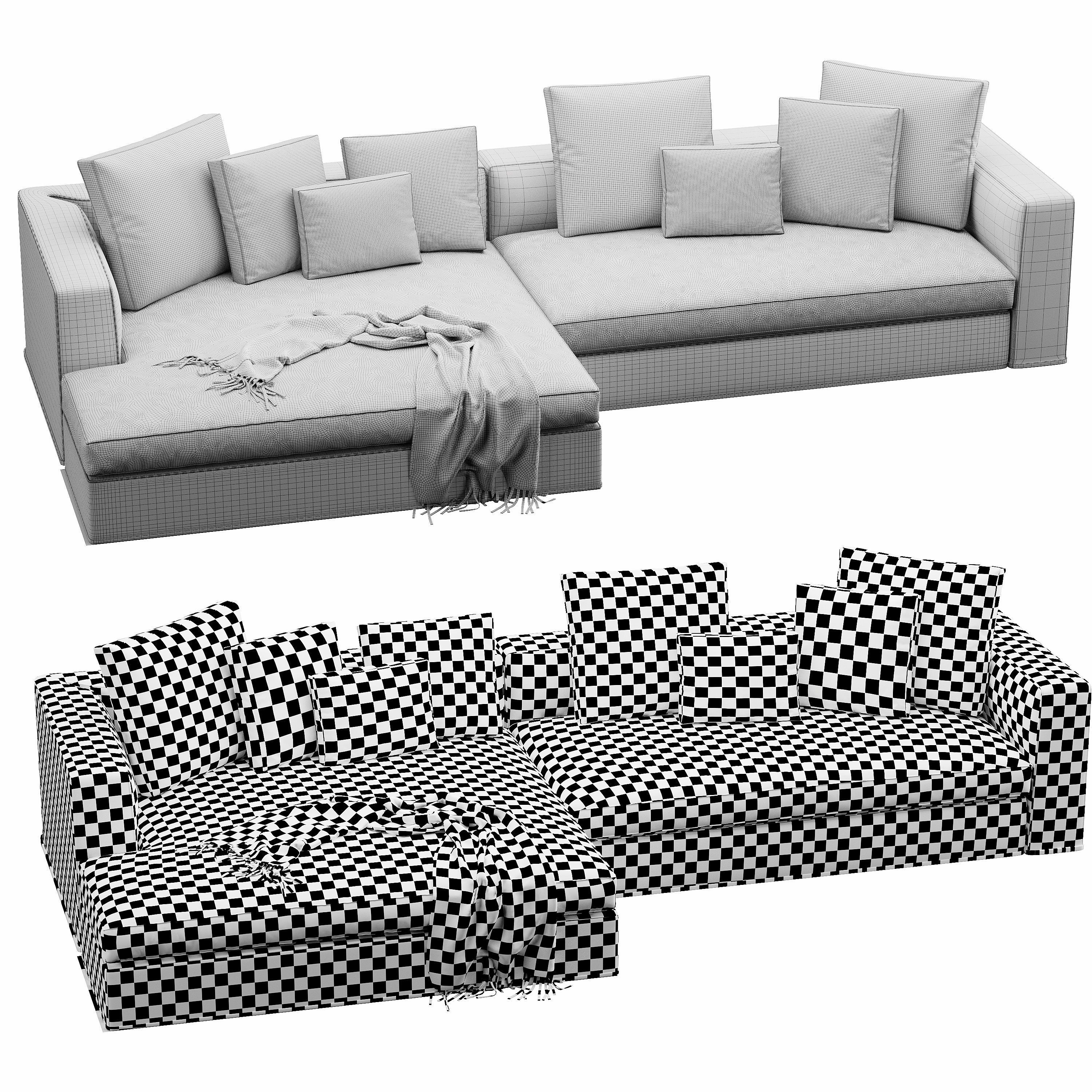 Powell Sofa 3D model_8