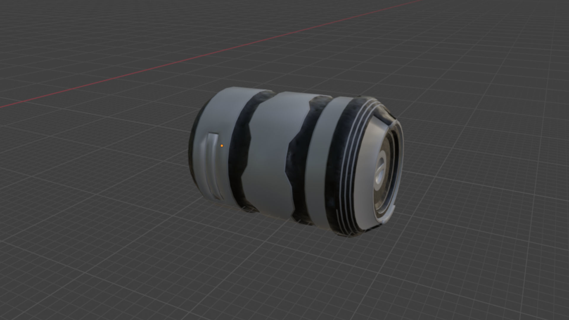 Sci-Fi Barrel - Game Ready Free low-poly 3D model_3