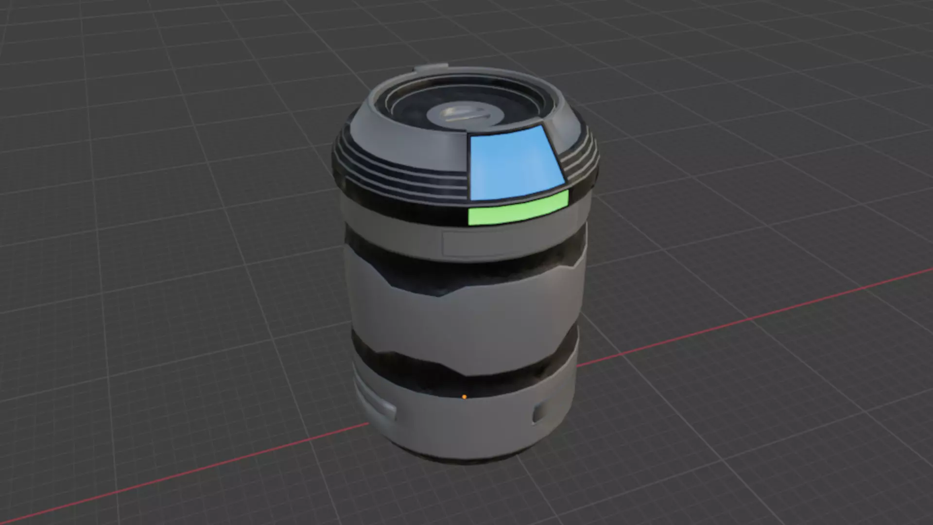 Sci-Fi Barrel - Game Ready Free low-poly 3D model_0