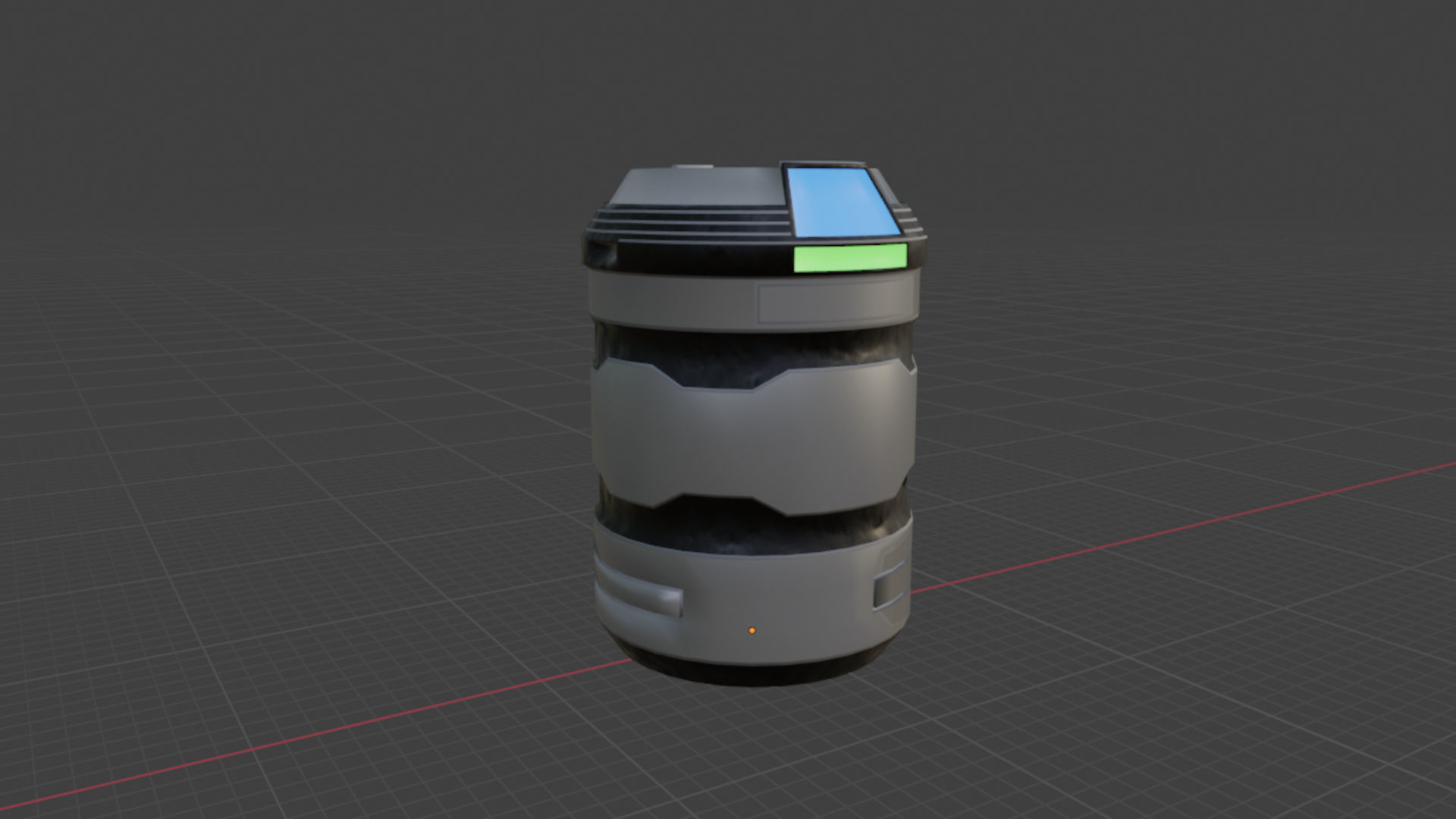 Sci-Fi Barrel - Game Ready Free low-poly 3D model_1