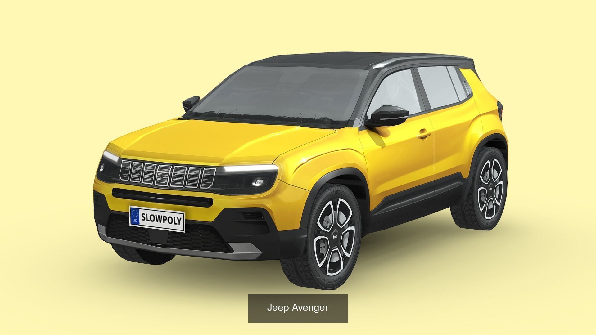 Low-Poly Car Pack 010 - Off-Road Icon 3D Model Collection_10