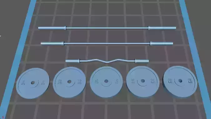 Weightlift olympic barbell EZbar olympic plates