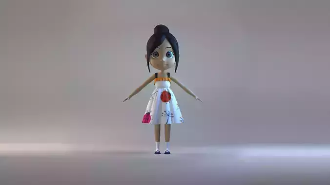 Toon sister student Cartoon Beauty Girl  