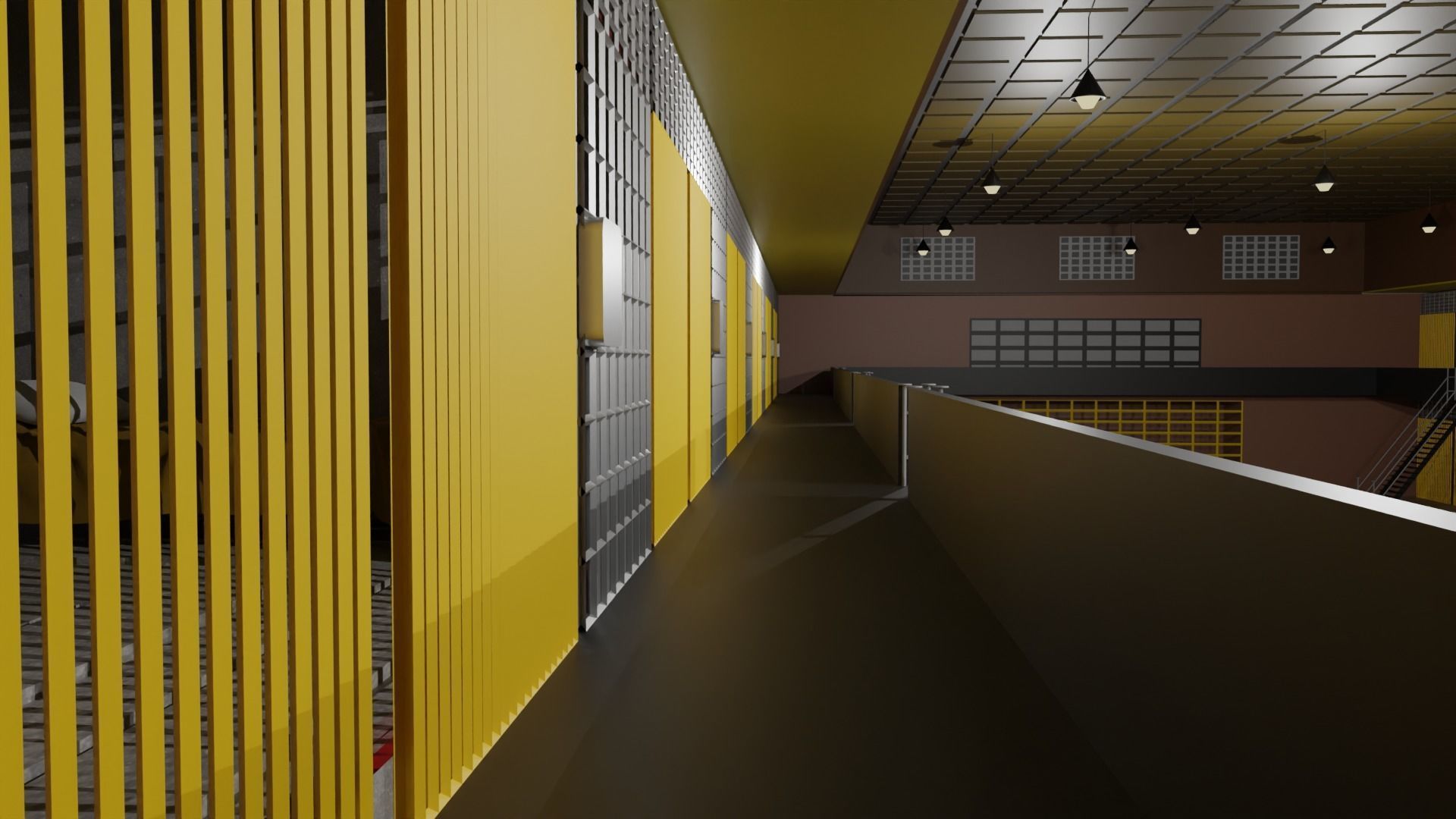 Prison Interior Low-poly 3D model_4