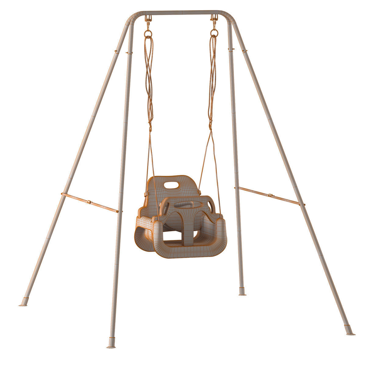 toddler foldable swing 3D model_4