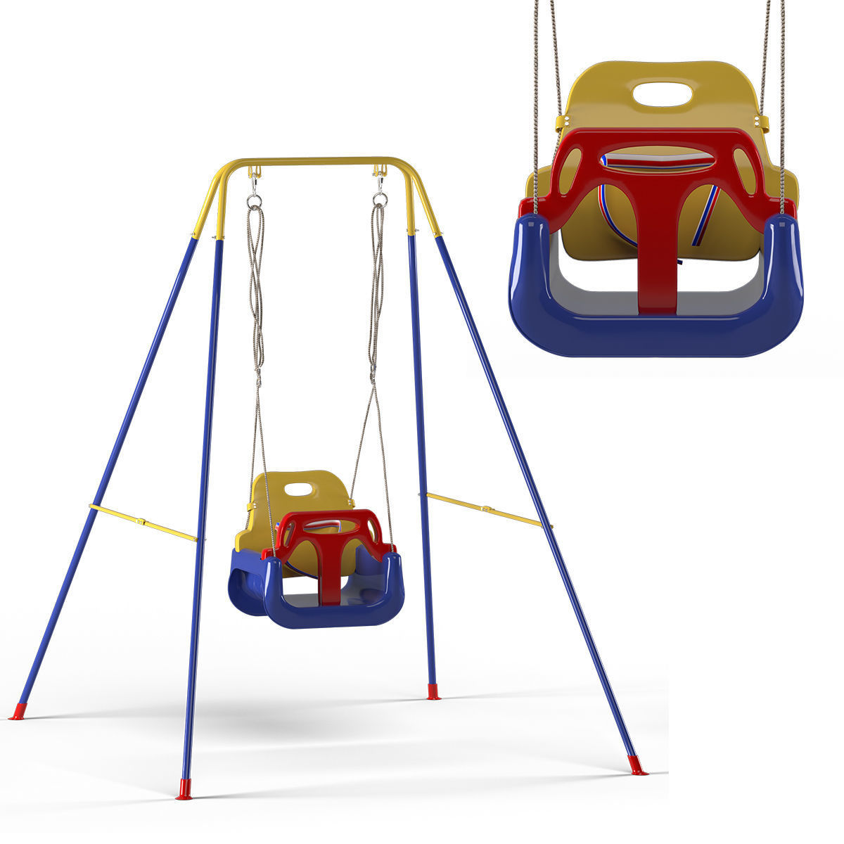 toddler foldable swing 3D model_3