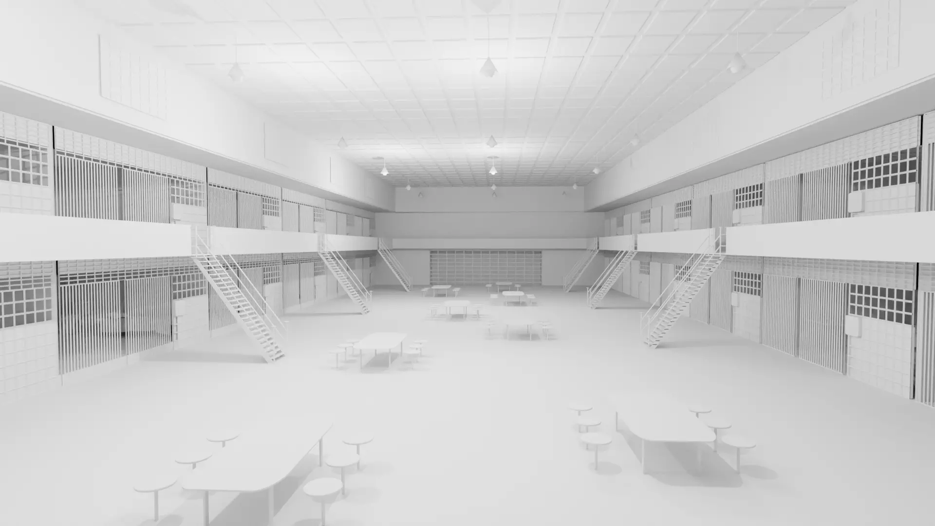 Prison Interior Low-poly 3D model