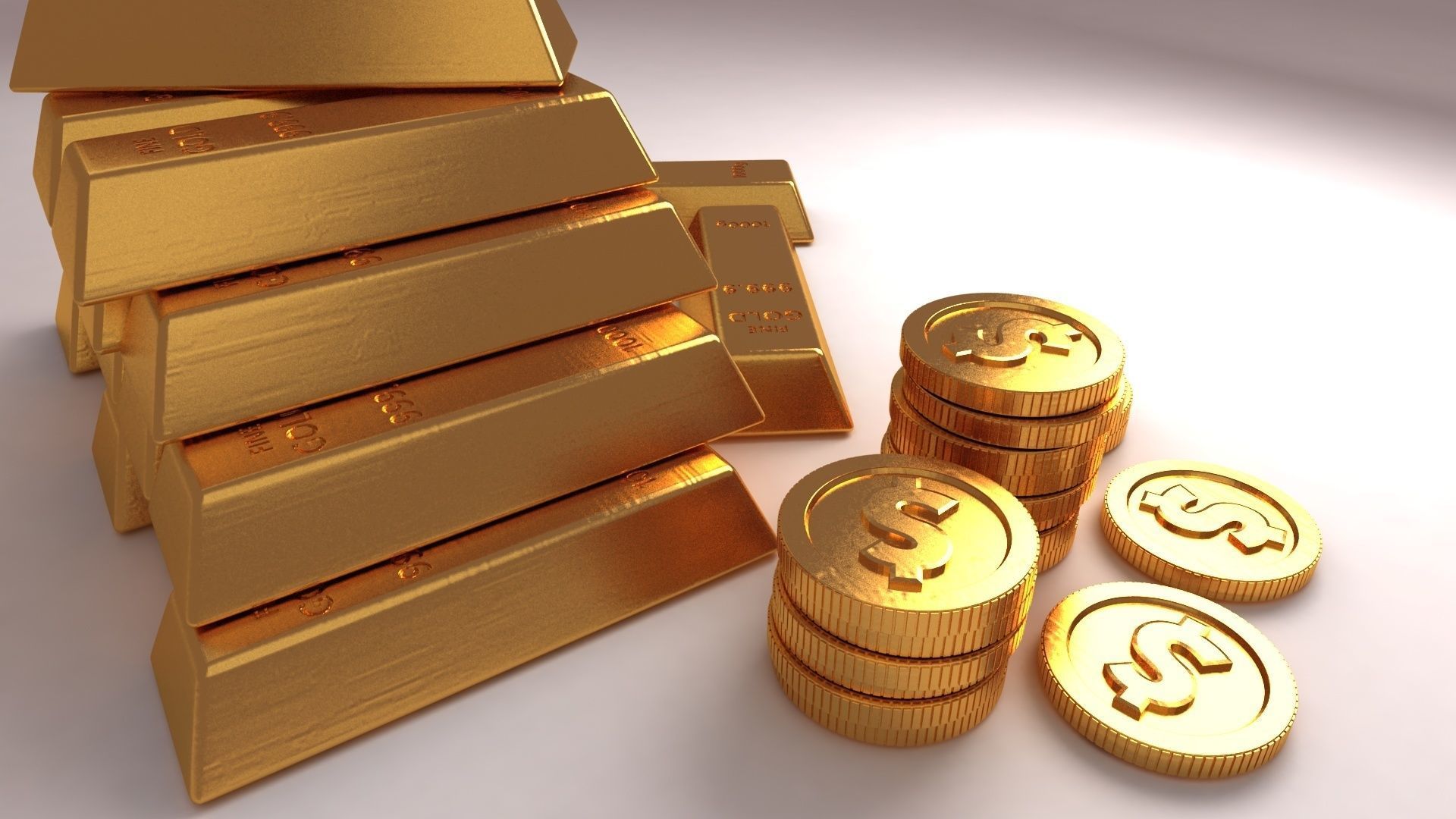 goldbar metal precious value casino scanned 3D model_2