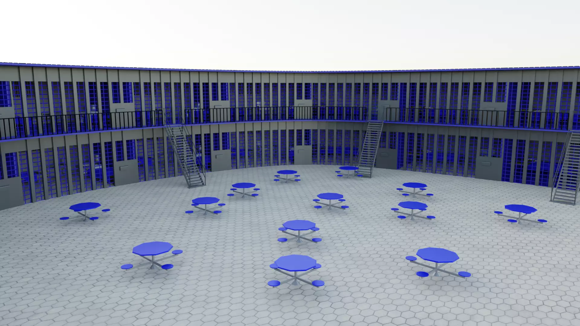 Prison Interior Low-poly 3D model_0