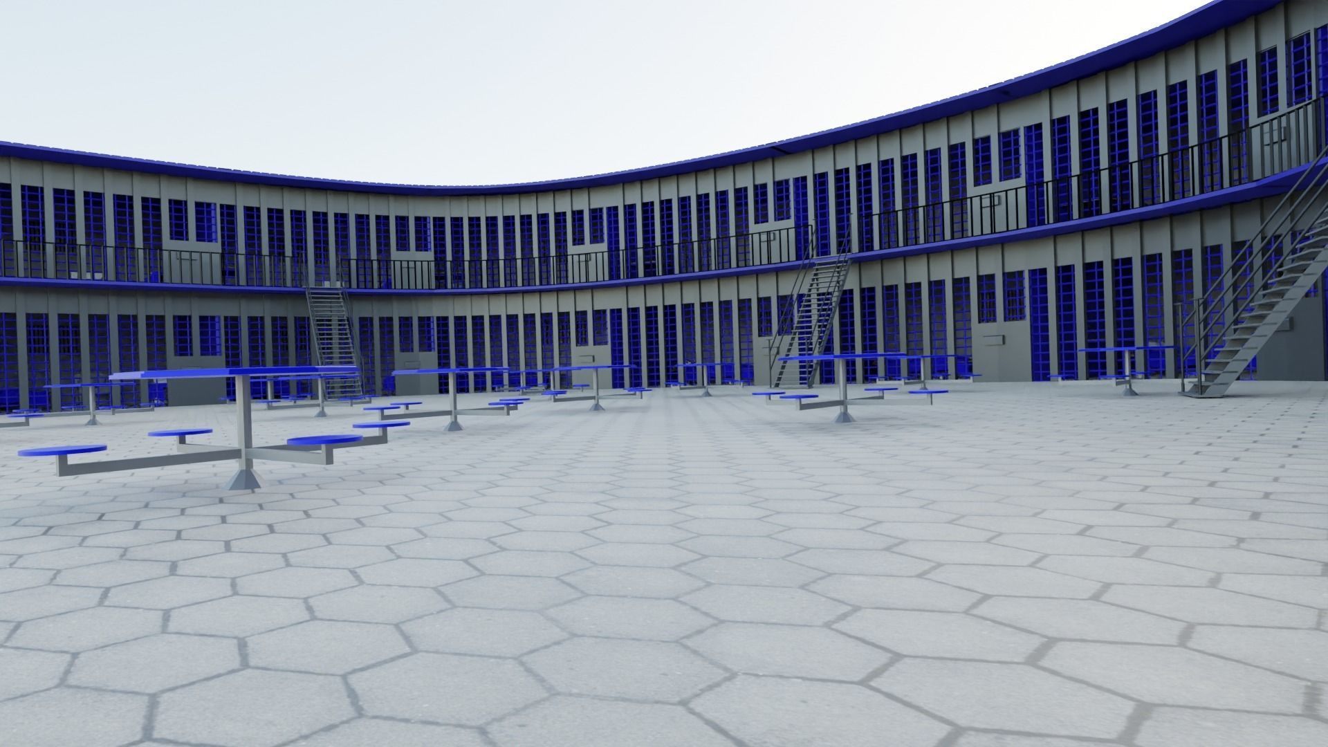 Prison Interior Low-poly 3D model_5