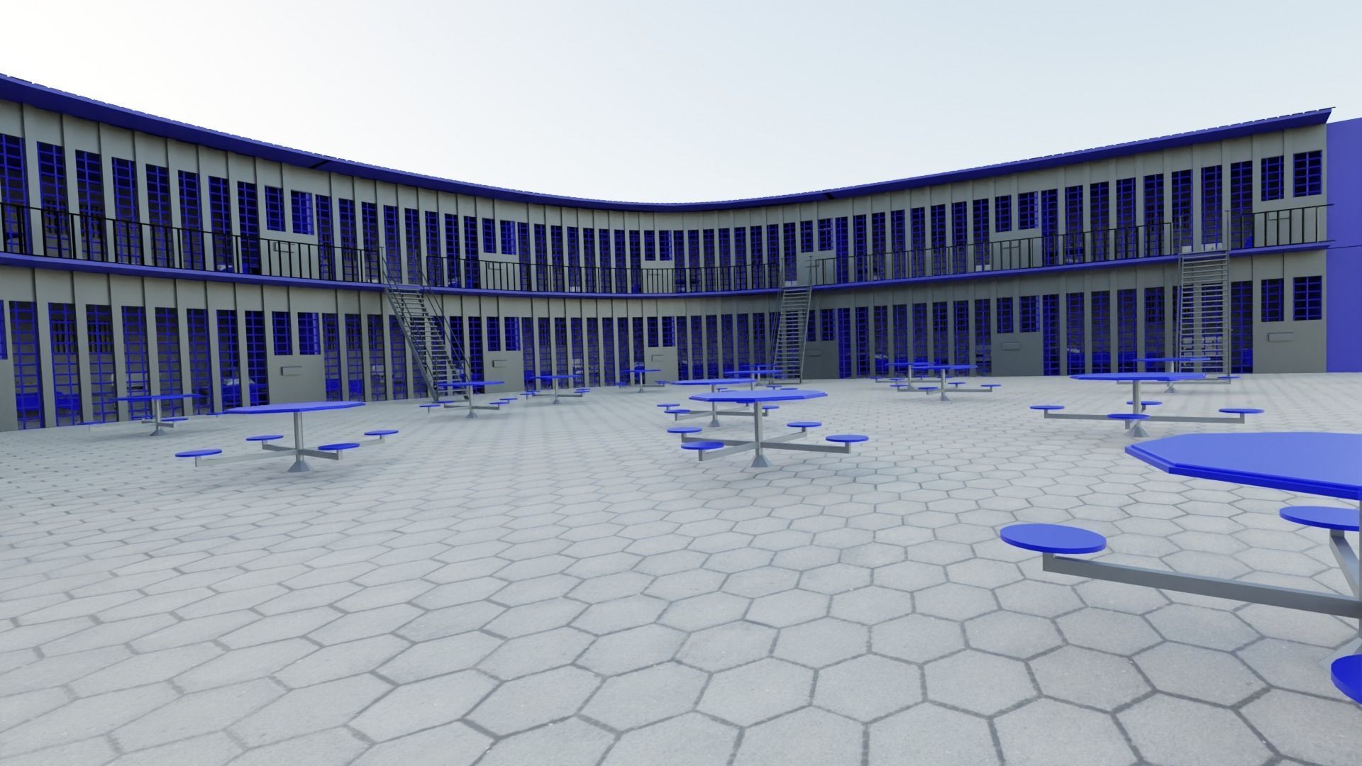 Prison Interior Low-poly 3D model_4