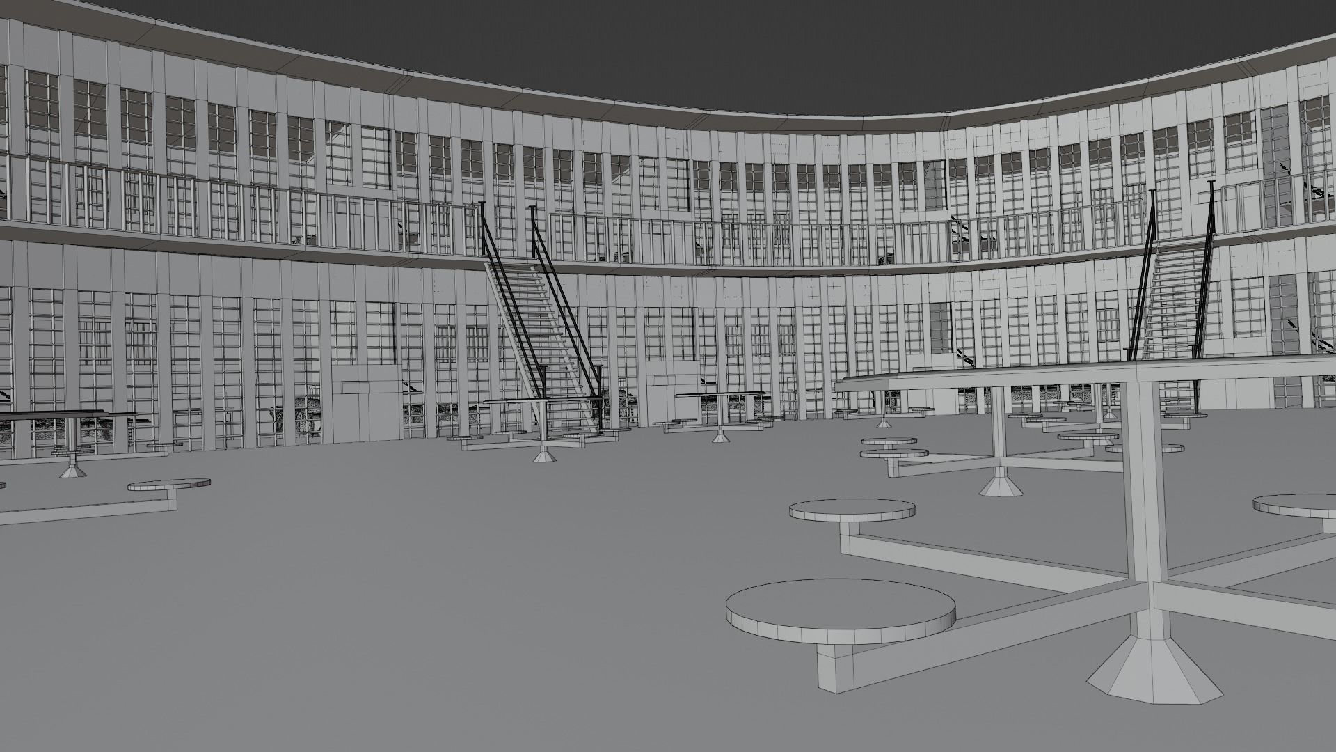 Prison Interior Low-poly 3D model_8